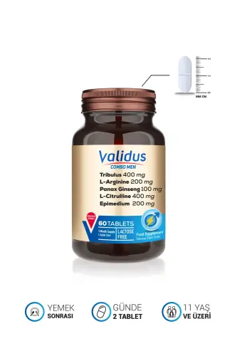 Combo-men Tribulus 400 Mg + L-arginine 200 Mg + Maca 100 Mg 60 Tablets - 4