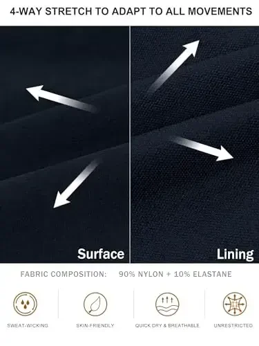 Comdecevis erkaklar kargo jogger shimlar Stretch sport shimlar Slim Fit taktik shimlar fermuar cho'ntaklar bilan kundalik shimlar - 3