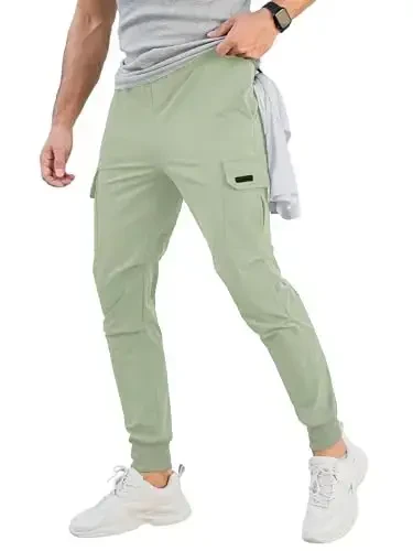 Comdecevis erkaklar kargo jogger shimlar Stretch sport shimlar Slim Fit taktik shimlar fermuar cho'ntaklar bilan Kundalik shimlar - Modazone
