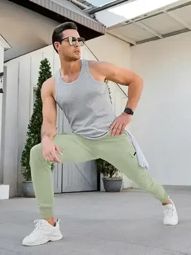 Comdecevis erkaklar kargo jogger shimlar Stretch sport shimlar Slim Fit taktik shimlar fermuar cho'ntaklar bilan Kundalik shimlar - 5