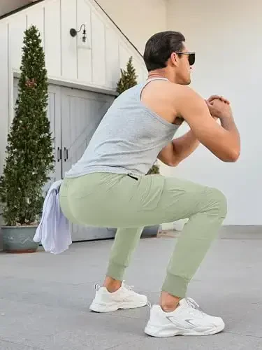 Comdecevis erkaklar kargo jogger shimlar Stretch sport shimlar Slim Fit taktik shimlar fermuar cho'ntaklar bilan Kundalik shimlar - 6