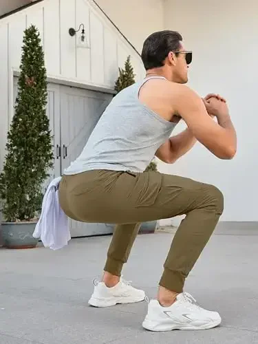 Comdecevis erkaklar kargo jogger shimlar Stretch sport shimlar Slim Fit taktikal shimlar fermuar cho'ntaklar bilan Kundalik shimlar - 6