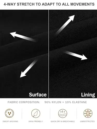 Comdecevis erkaklar yuk jogger shimlari Stretch sport shimlari Slim Fit taktik shimlari fermuarli cho'ntaklar Kundalik shimlar - 3