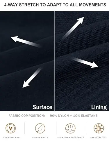 Comdecevis Men's Cargo Jogger Pants Stretch Sweatpants Slim Fit Tactical Pants with Zipper Pockets Casual Trousers - 3