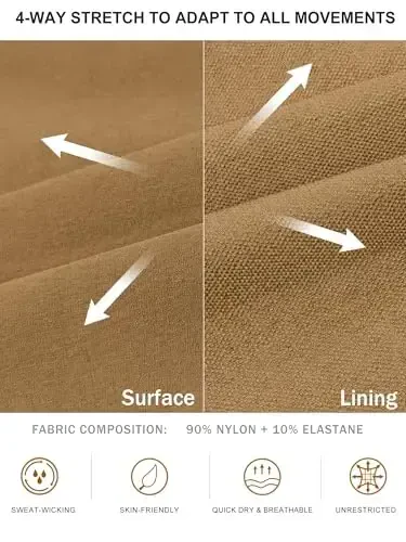 Comdecevis Men's Cargo Jogger Pants Stretch Sweatpants Slim Fit Tactical Pants with Zipper Pockets Casual Trousers - 3