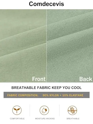 Comdecevis Men's Cargo Jogger Pants Stretch Sweatpants Slim Fit Tactical Pants with Zipper Pockets Casual Trousers - 3