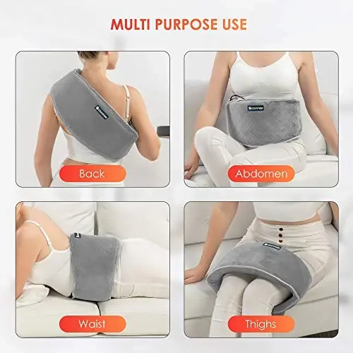 Comfier Isitgichlar bilan Massaj Pad, 2 Issilik Darajasi va 3 Massaj Rejimiga ega Orqa Massaj, Kramplar uchun Isitgichlar, FSA yoki HSAga mos keladi, Qorin, Bel uchun Isitgichlar bilan Massaj Kamari, Ayollar, Erkaklar uchun mos keladi - 5