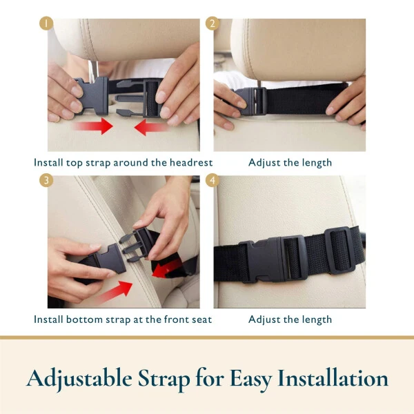 ComfiTime 2Pack Back Seat Organizer, Waterproof Car Seat Organizer W/ 10” Tablet Holder for Kids，Universal Car Backseat Organizer Protector Kick Mats - 5