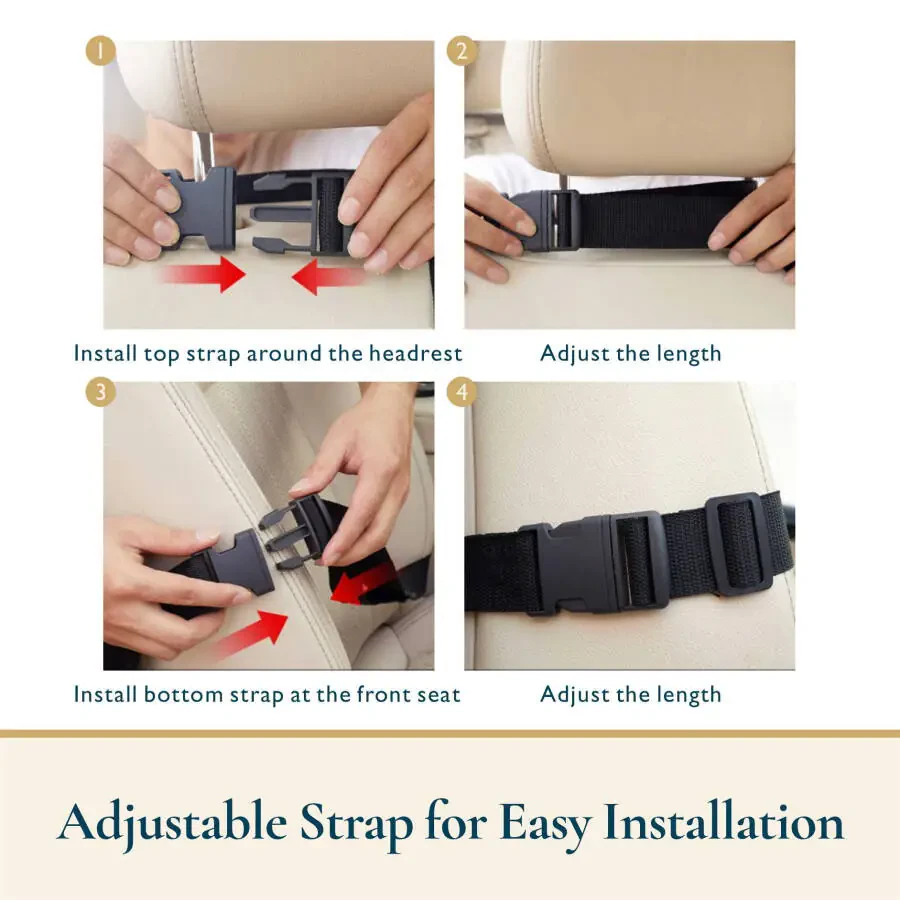 ComfiTime 2Pack Back Seat Organizer, Waterproof Car Seat Organizer W/ 10” Tablet Holder for Kids，Universal Car Backseat Organizer Protector Kick Mats - 5