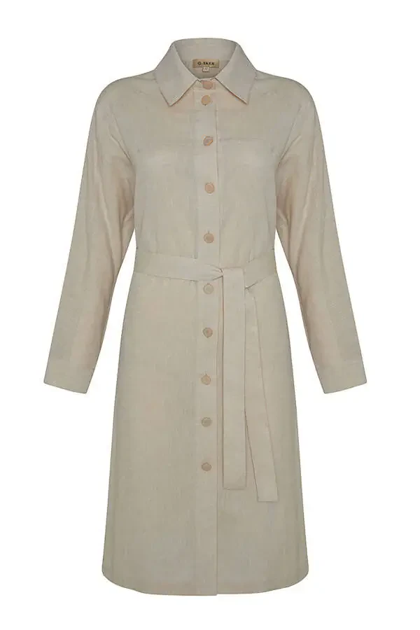 Comfort Fit Button Detailed Cape-Stone - 1