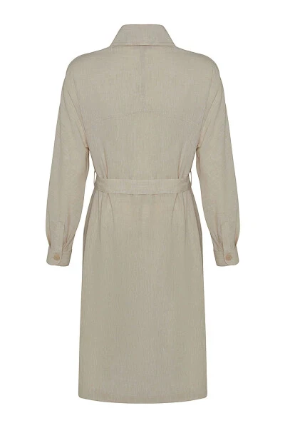 Comfort Fit Button Detailed Cape-Stone - 3