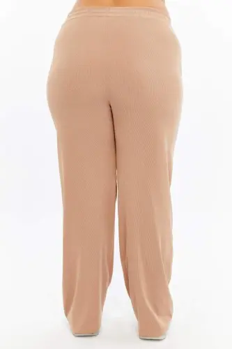 Comfort Fit Plus Size Basic Trousers Mink - 5