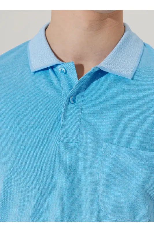 Comfort Fit Qulay Kesimli Polo Yoqali Футболка - 5