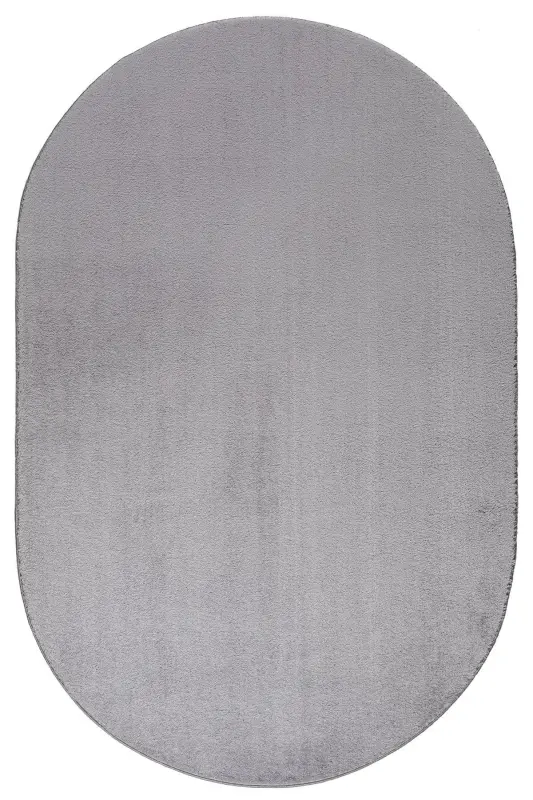 Comfort Oval Overlokli Peluş Gilam Kulrang-Kulrang Overlokli Oval - 4