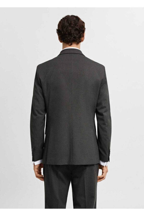 Comfort Strech Kumaş Dar Kesim Blazer Ceket - Yeşil - 4
