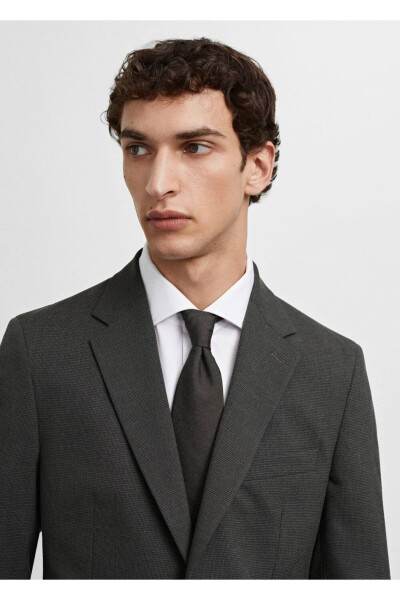 Comfort Strech Kumaş Dar Kesim Blazer Ceket - Yeşil - 7