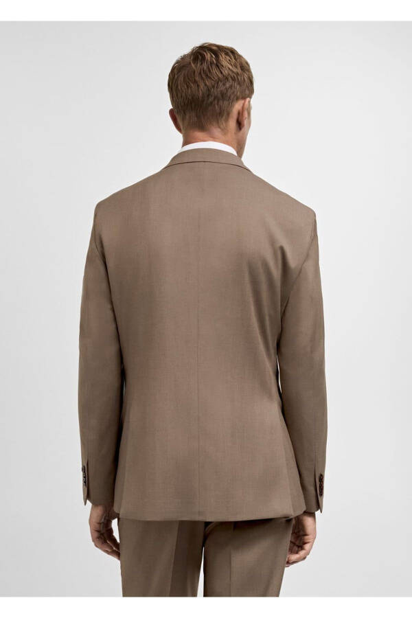 Comfort Stretch Fabric Slim Fit Blazer Jacket - 4