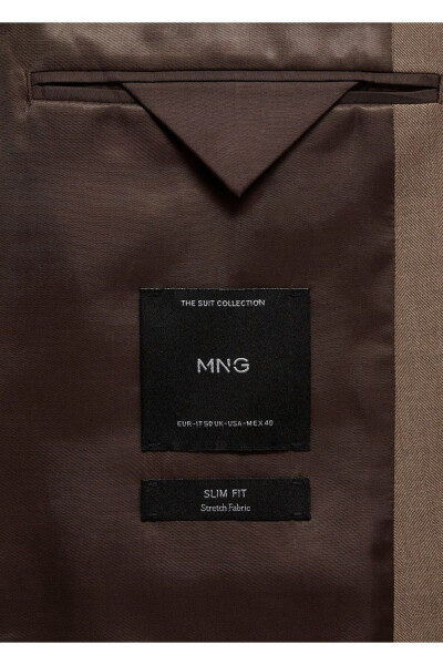 Comfort Stretch Fabric Slim Fit Blazer Jacket - 8