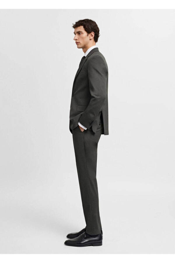 Comfort Stretch Fabric Slim Fit Blazer Jacket - 6