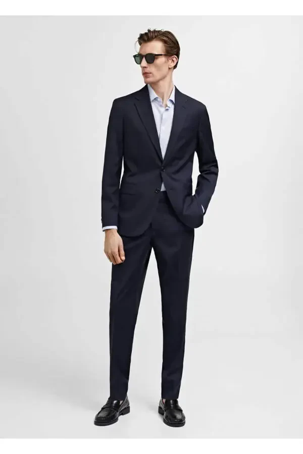 Comfort Stretch Fabric Slim Fit Blazer Jacket - 2