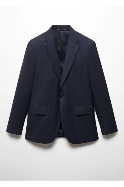 Comfort Stretch Fabric Slim Fit Blazer Jacket - 3