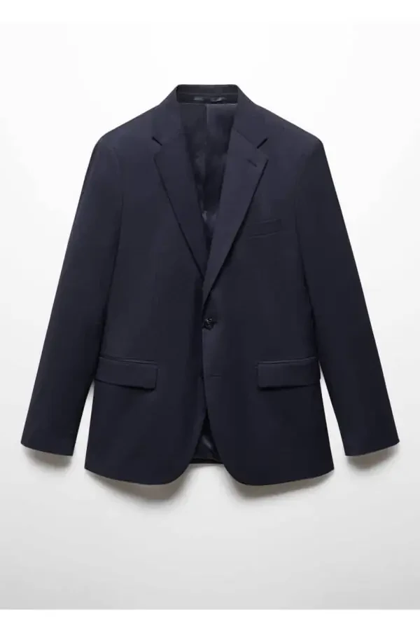 Comfort Stretch Fabric Slim Fit Blazer Jacket - 3