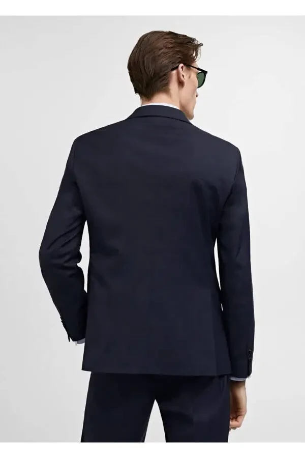 Comfort Stretch Fabric Slim Fit Blazer Jacket - 4