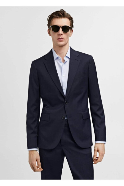 Comfort Stretch Fabric Slim Fit Blazer Jacket - MANGO MAN