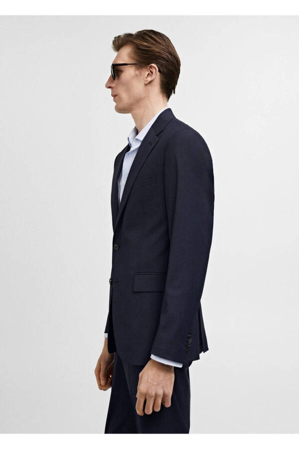 Comfort Stretch Fabric Slim Fit Blazer Jacket - 8