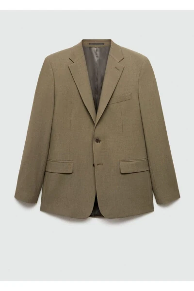 Comfort Stretch Fabric Slim Fit Blazer Jacket - 3