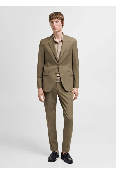 Comfort Stretch Fabric Slim Fit Blazer Jacket - MANGO MAN (1)