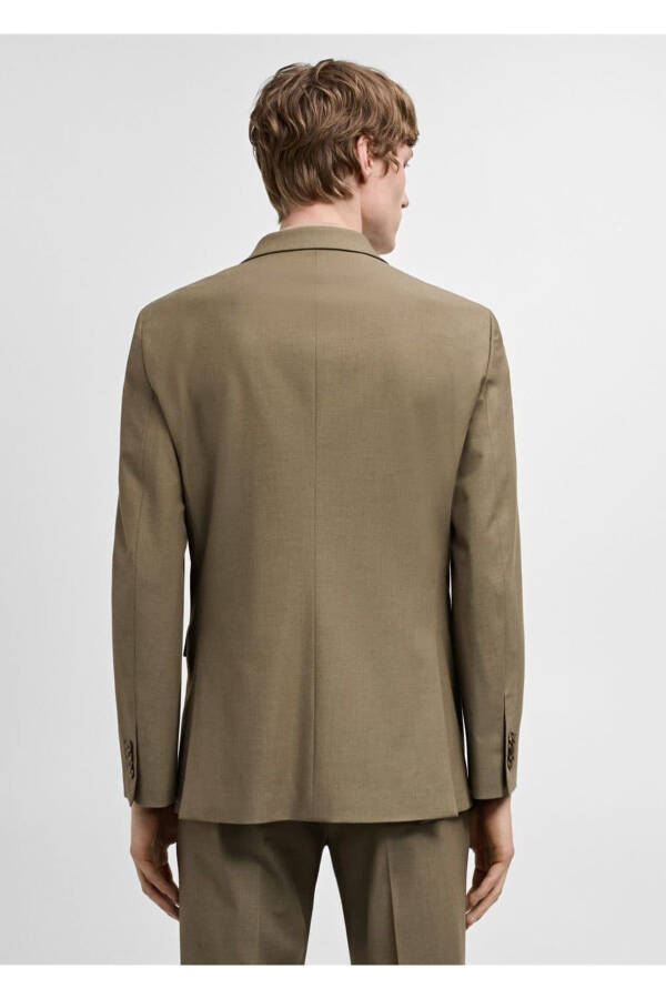 Comfort Stretch Fabric Slim Fit Blazer Jacket - 4