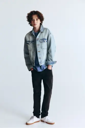 Comfort Stretch Slim Fit Jeans-Kot siyahı - 1