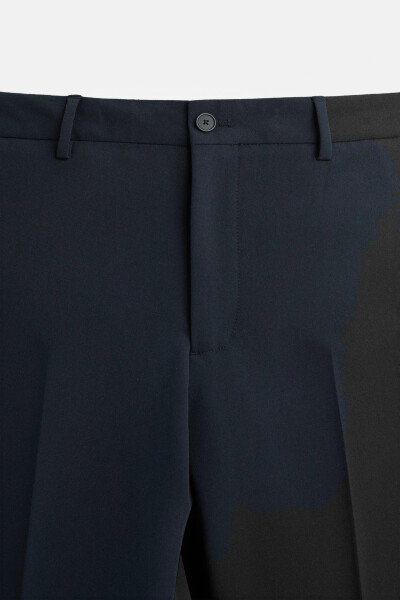 COMFORTABLE CLASSIC PANTS Blueish Green Black NAVY - 31