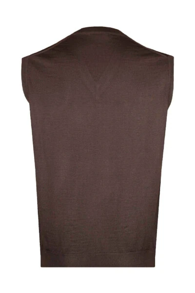 Comfortable Fit Brown Wool Sweater - Modazone (1)
