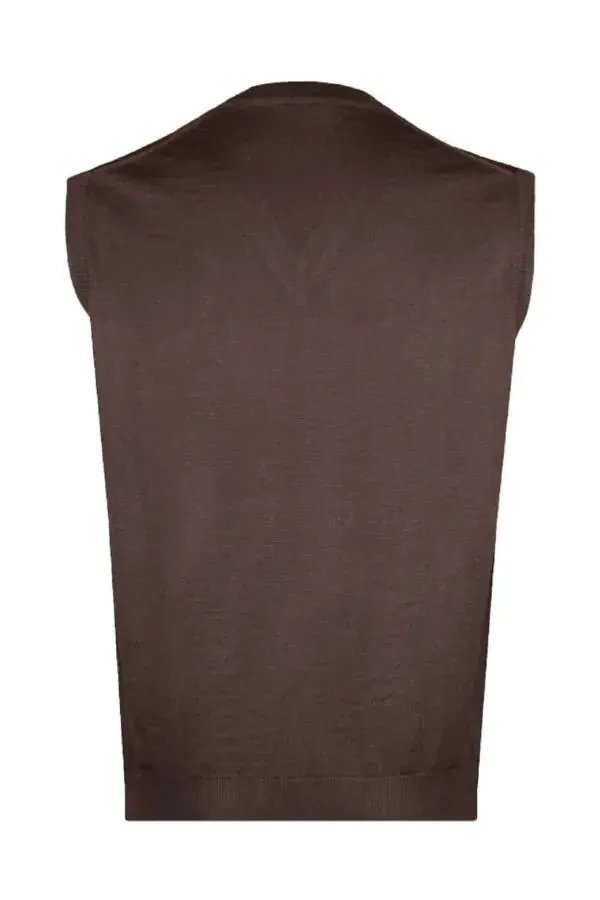 Comfortable Fit Brown Wool Sweater - 2