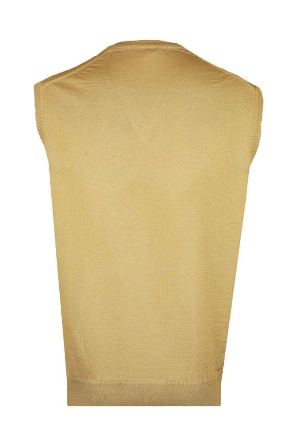 Comfortable Fit Camel Wool Sweater - 2