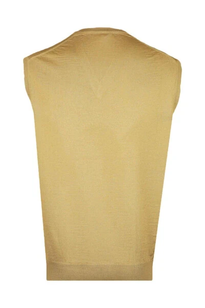 Comfortable Fit Camel Wool Sweater - 2