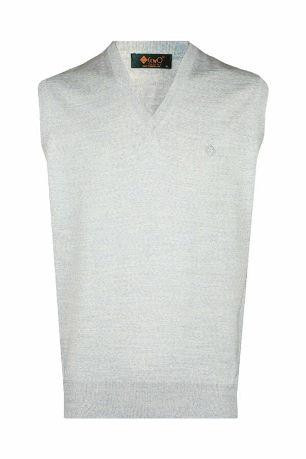 Comfortable Fit Grey Melange Wool Sweater - 1