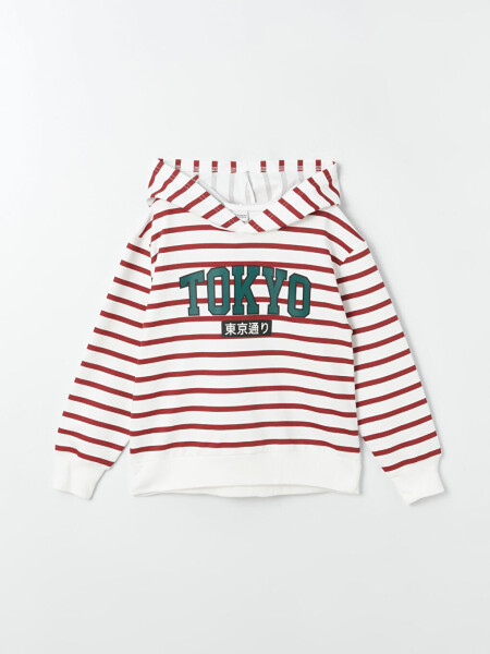 Comfortable Fit Striped Boys Hoodie - 1