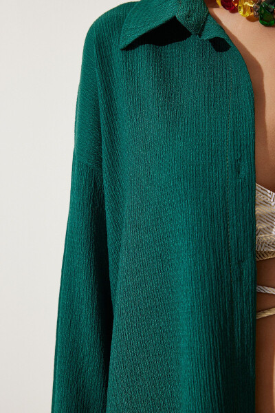 Comfortable Knit Shirt and Pants Set DARK GREEN - 11