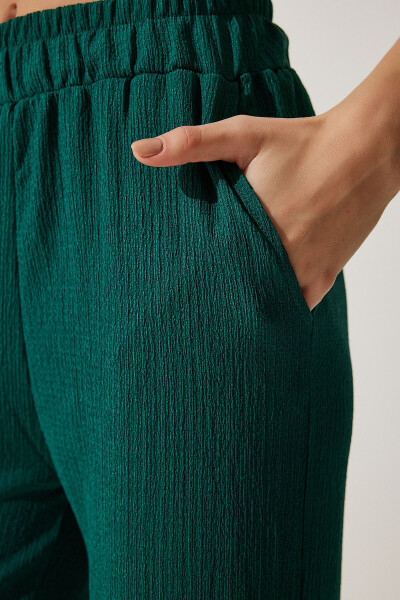 Comfortable Knit Shirt and Pants Set DARK GREEN - 13