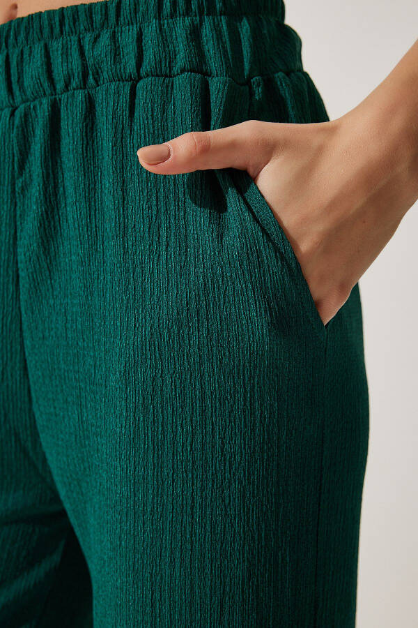 Comfortable Knit Shirt and Pants Set DARK GREEN - 13