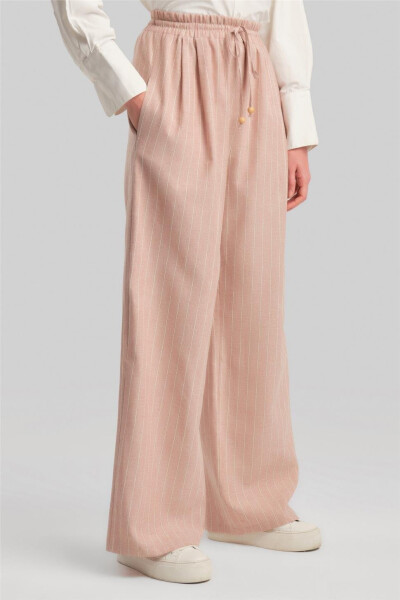 Comfortable, striped pants. 24Y2629, terracotta color. - 5