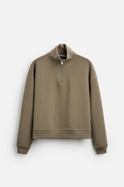 Comfortable Tech Sweatshirt - Dark Khaki - 7