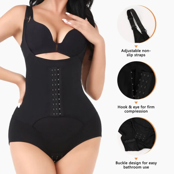 COMFREE Ayollar uchun belni tortish vositasi shakl beruvchi, qorinni nazorat qiluvchi korset, butun tanani shakllantiruvchi, sozlanadigan kamarlari bilan tank-top - 4