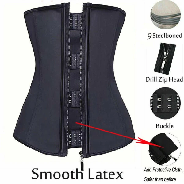 COMFREE Fajas Colombianas Reductoras Waist Trainer for Women Latex Cincher Long Torso Underbust Corsets Body Shaper - 3