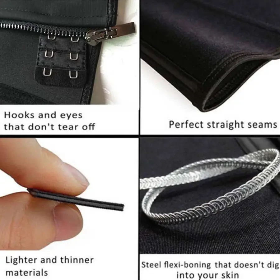 COMFREE Колумбийские утягивающие корсеты для женщин, латексный корсет с длинным торсом, под грудью, для коррекции фигуры - 5