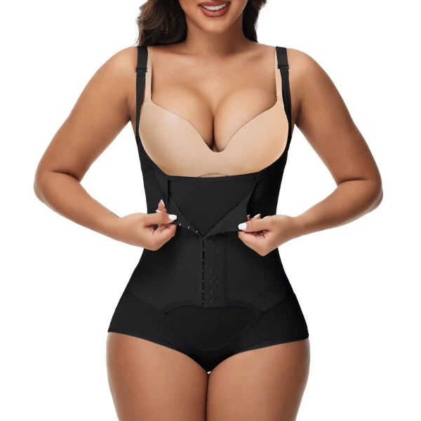 COMFREE Women's Waist Trainer Shapewear Tummy Control Corset Full Body Shaper Cincher Tank Top with Adjustable Straps - COMFREE
