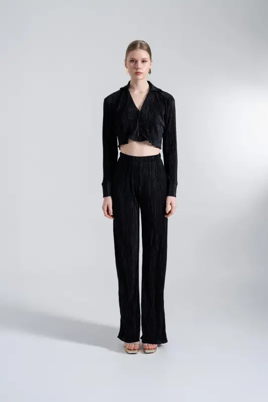 Comfy Crop Shirt Black - 4